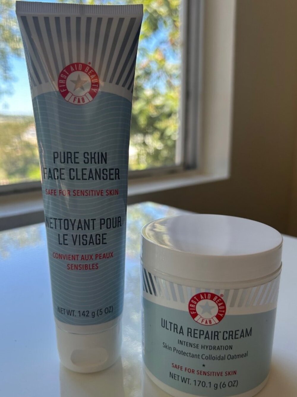 FIRST AID BEAUTY Ultra Repair Cream & Pure Skin Face Cleanser (NIB)